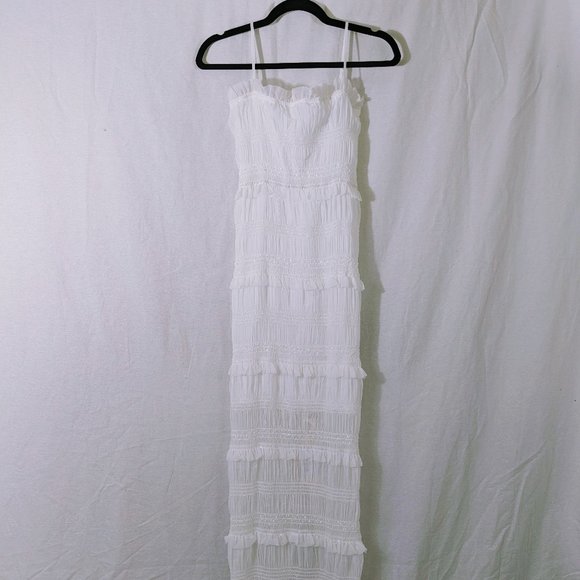 Commense White Sleeveless Ruched Spring/Summer Dress Size S - Picture 5 of 9